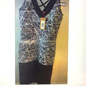 Zac Posen v neck body con dress